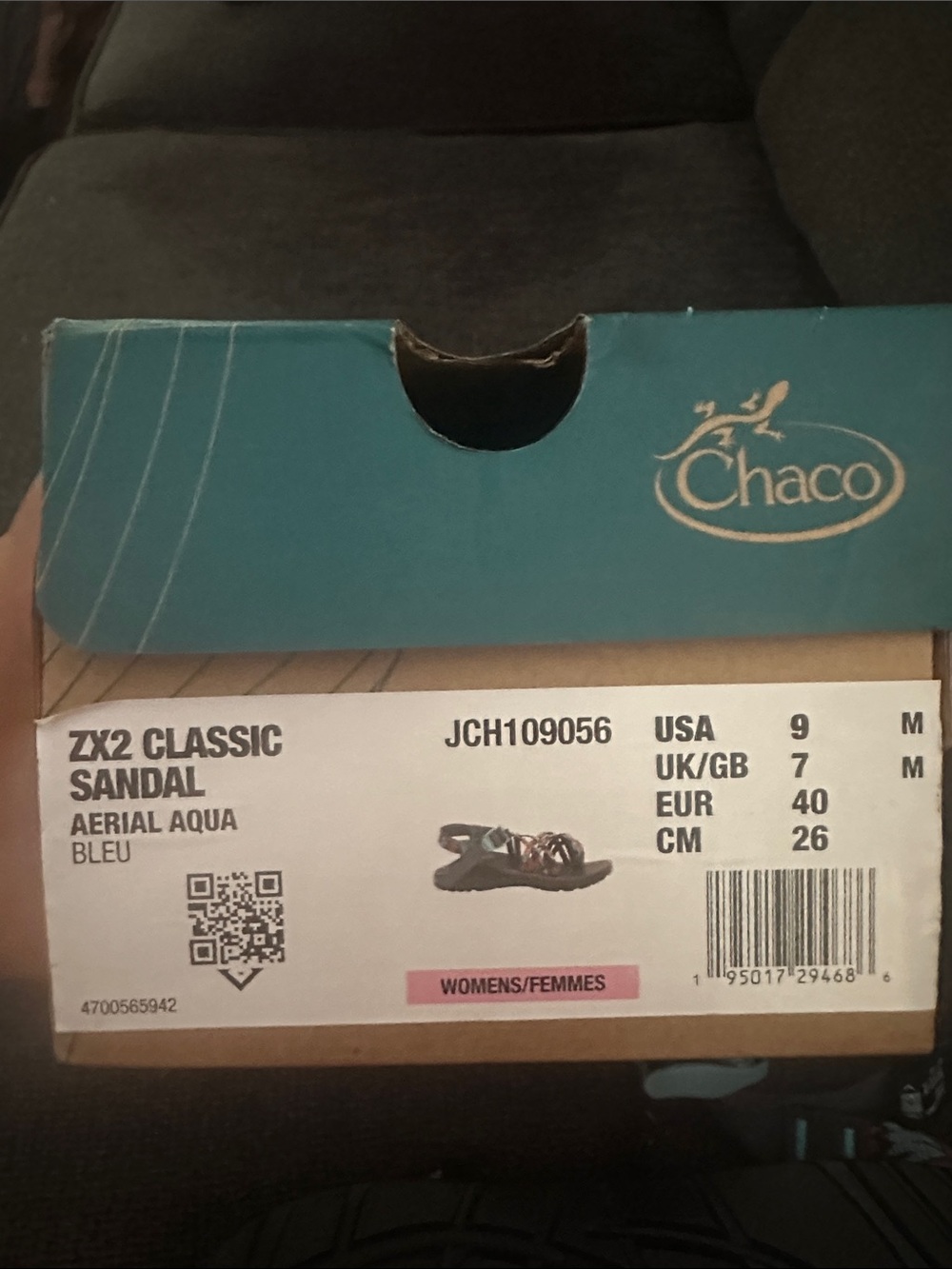 Chaco ZX2 Classic Sandal in Aerial Aqua - Picture 8 of 8